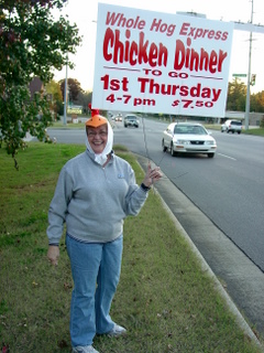 Judee with sign