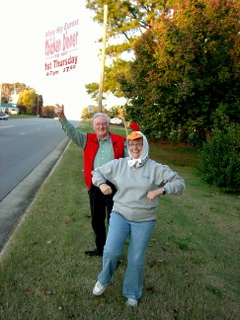 Don & Judee with sign