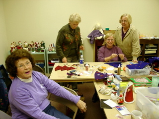 Shirly, Sandy, Sheila, & Helen working