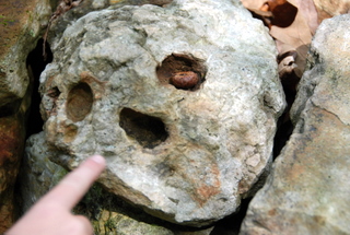 Odd stone in the wall